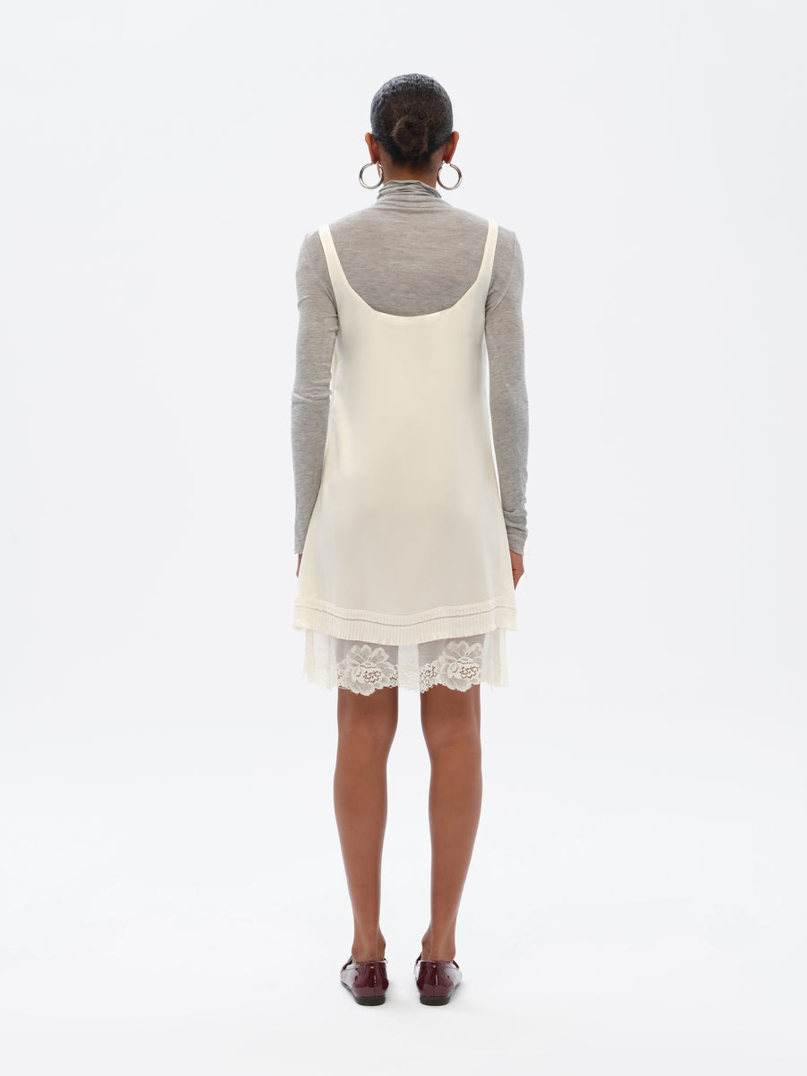 ZAYE - Square neck mini dress with lace lining