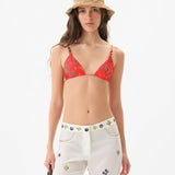 GIA - Printed triangle bikini top