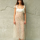 TALLULA - Bow detailed embellished maxi dress