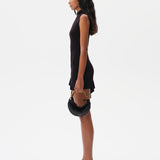 TENA - Sleeveless jersey dress with side tie and ruffle details