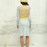 TILLY - Two-tone mesh long sleeve top