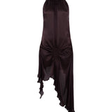 TONI - Satin halter-neck mini dress