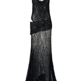 VENUSIA - Cut-out and bead-embellished maxi dress