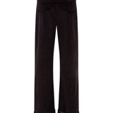 VERA - Low-rise corduroy pants with all-over embroidery