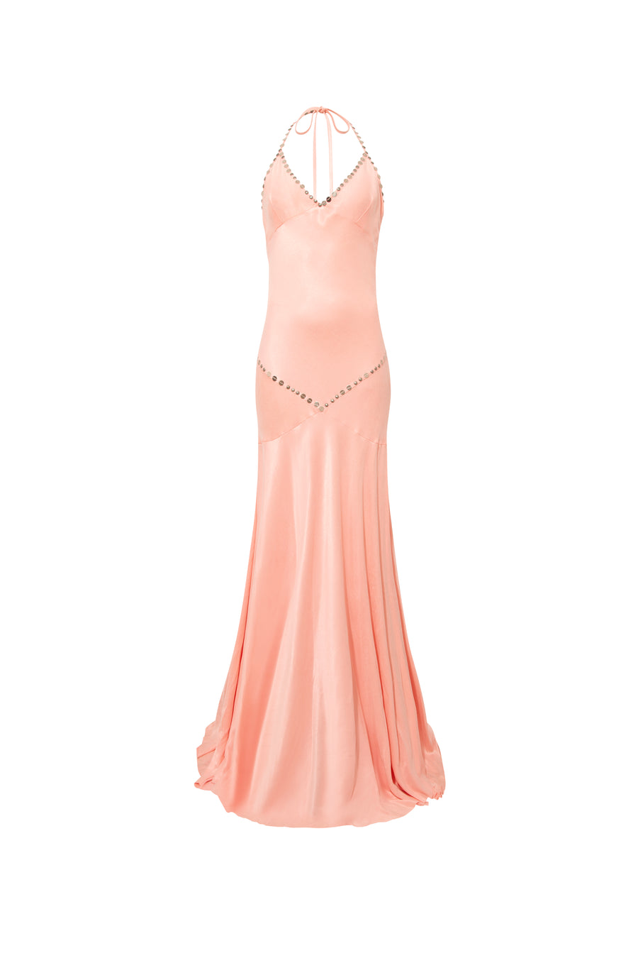 VICKA - Embellished open-back maxi dress