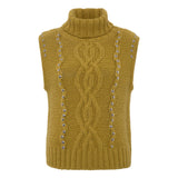 VONS - Studded knit turtleneck vest