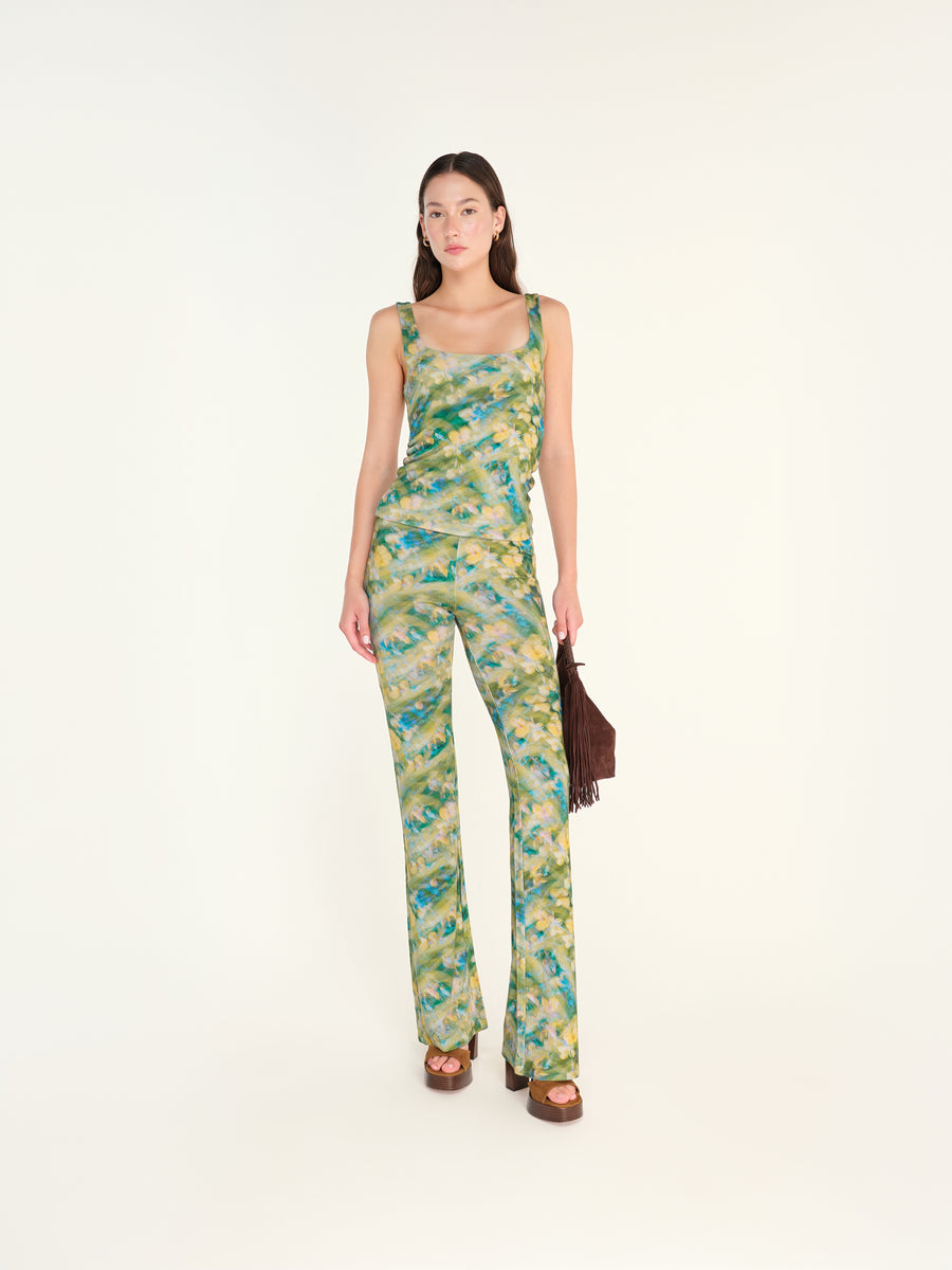 FLO - Floral printed flare-leg pants