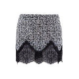 WITZ - Sequin mini skirt with lace trims