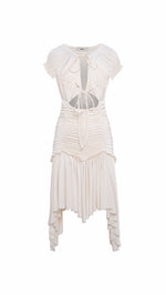 PENELOPE - Ruched asymmetric jersey dress