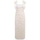 TALLULA - Bow detailed embellished maxi dress