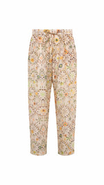 TAYLOR - Printed semi-sheer organza trousers