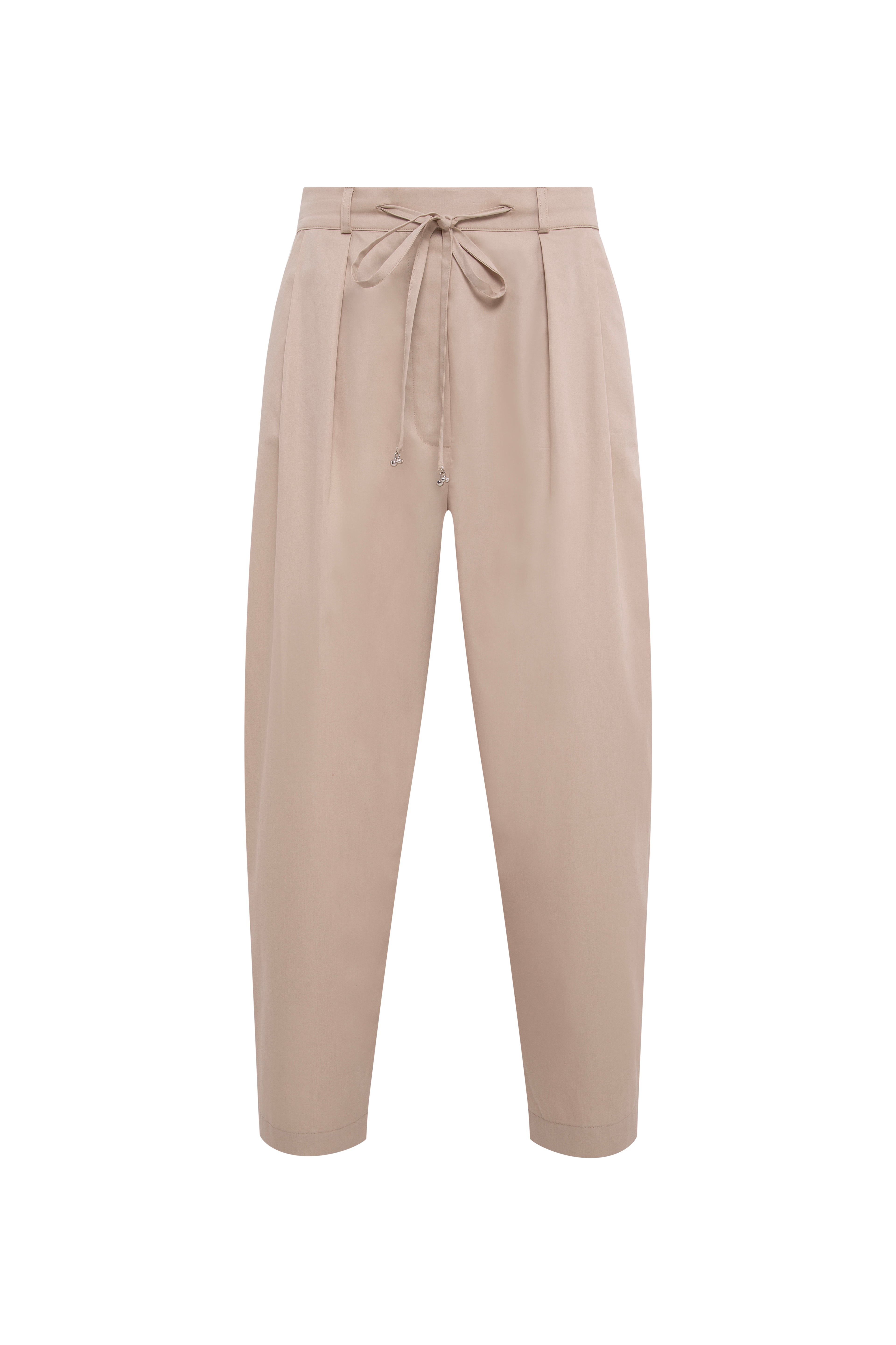 TAYLOR - Relaxed pleated cotton trousers