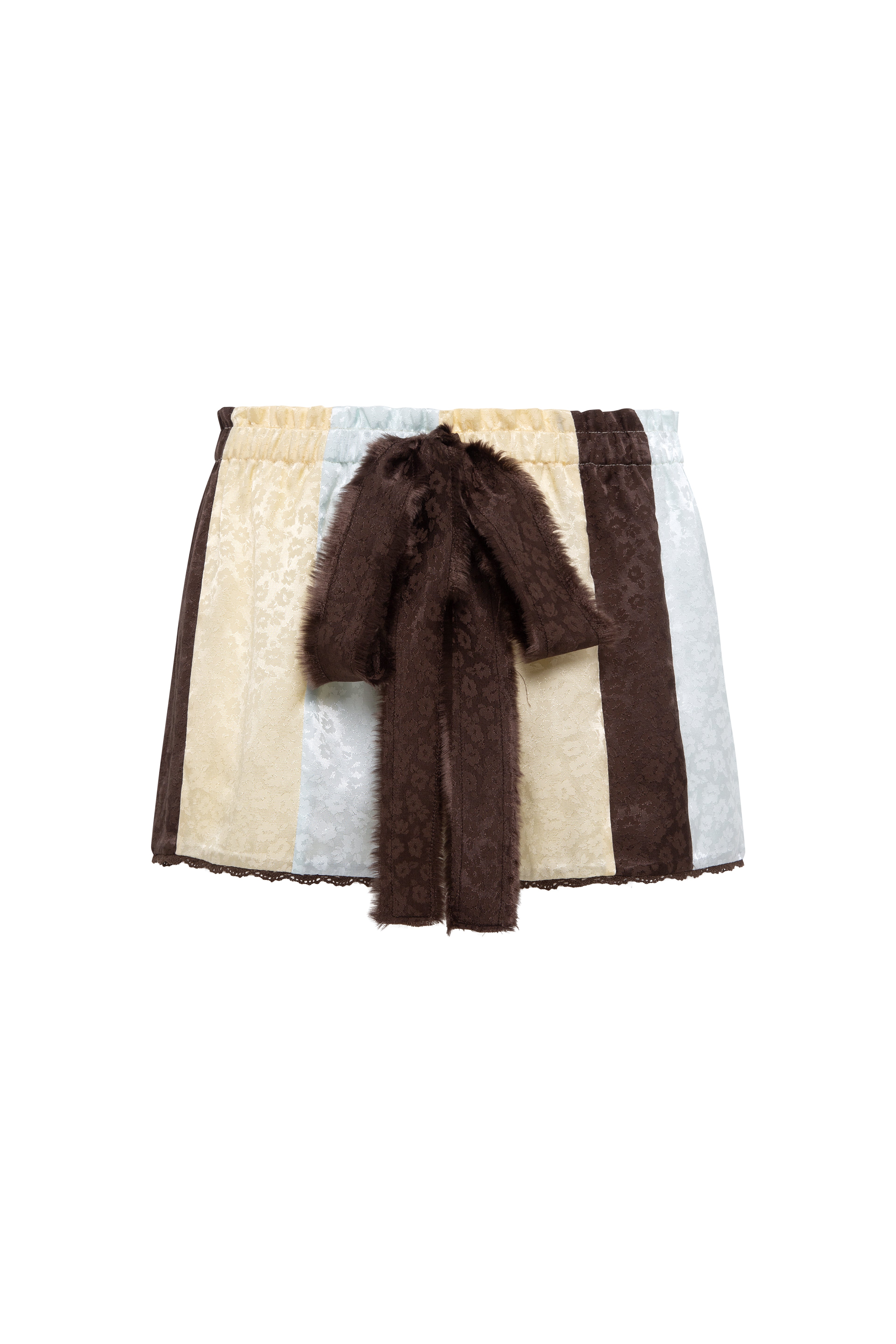 SHOL - Bow detailed satin mini shorts