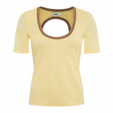 THEA - Short-sleeve top with open-back design