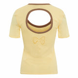 THEA - Short-sleeve top with open-back design