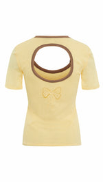 THEA - Short-sleeve top with open-back design