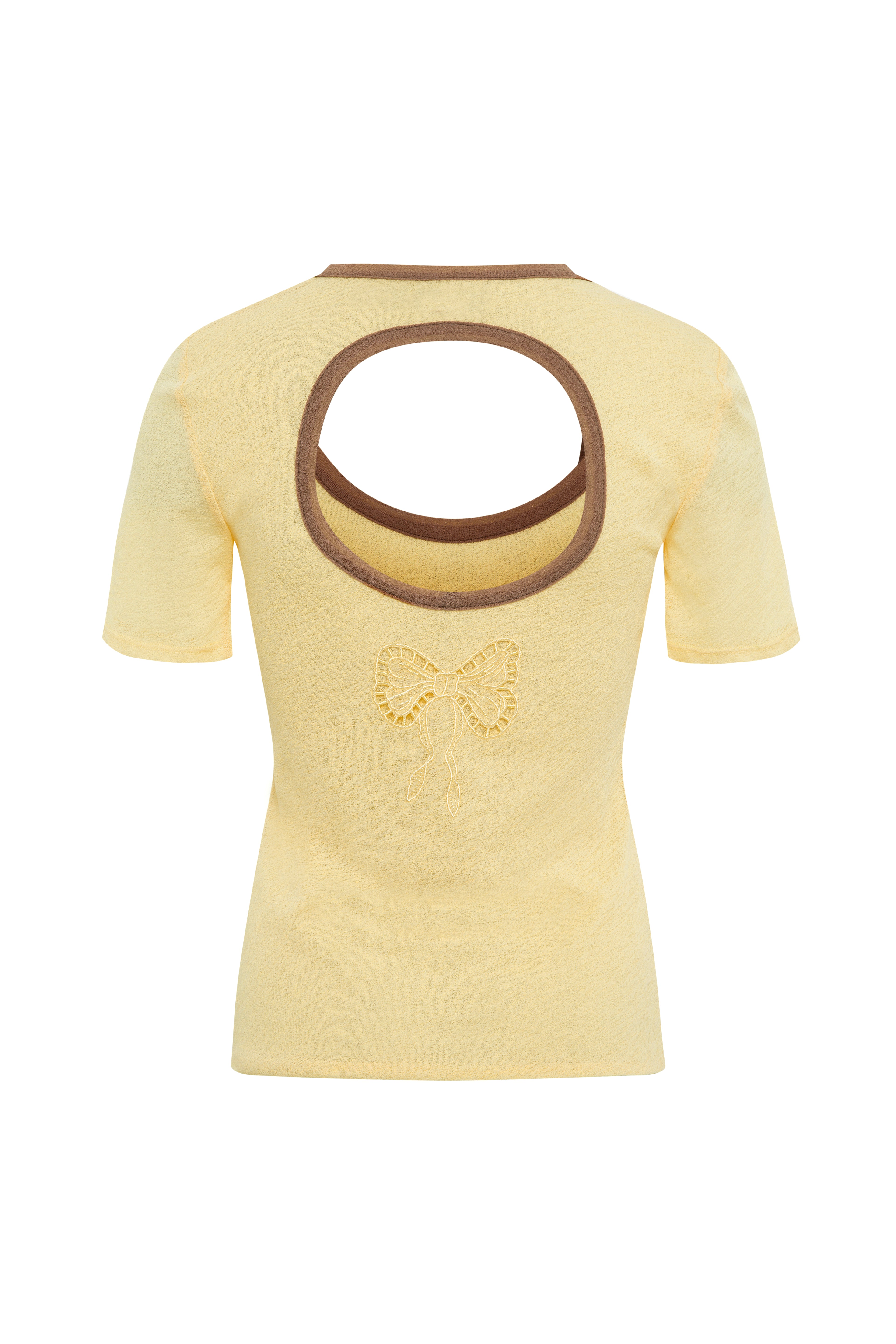 THEA - Short-sleeve top with open-back design
