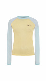 TILLY - Two-tone mesh long sleeve top
