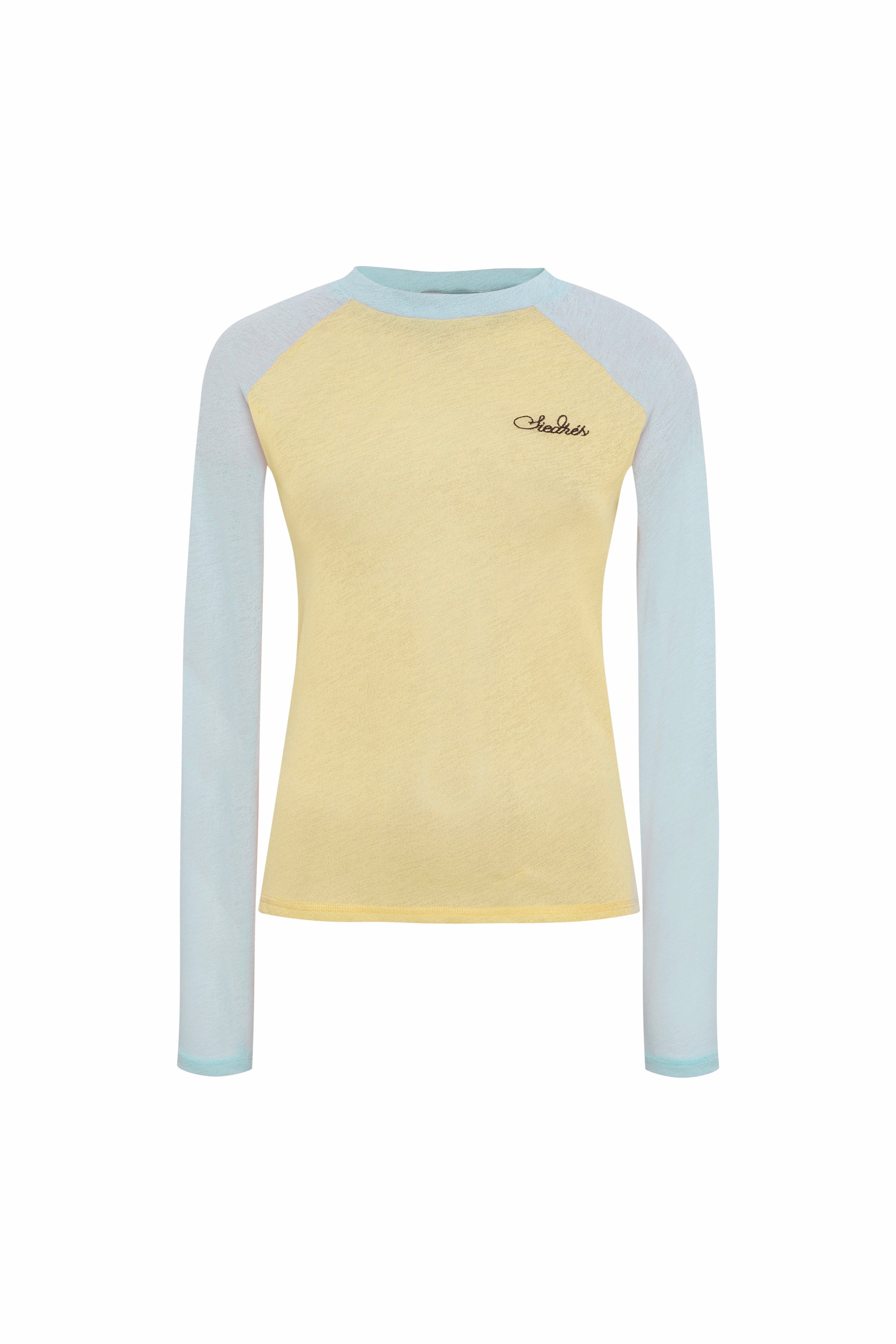 TILLY - Two-tone mesh long sleeve top