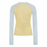 TILLY - Two-tone mesh long sleeve top