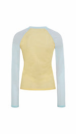 TILLY - Two-tone mesh long sleeve top