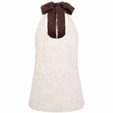 MIEL - Open-back textured halter neck top