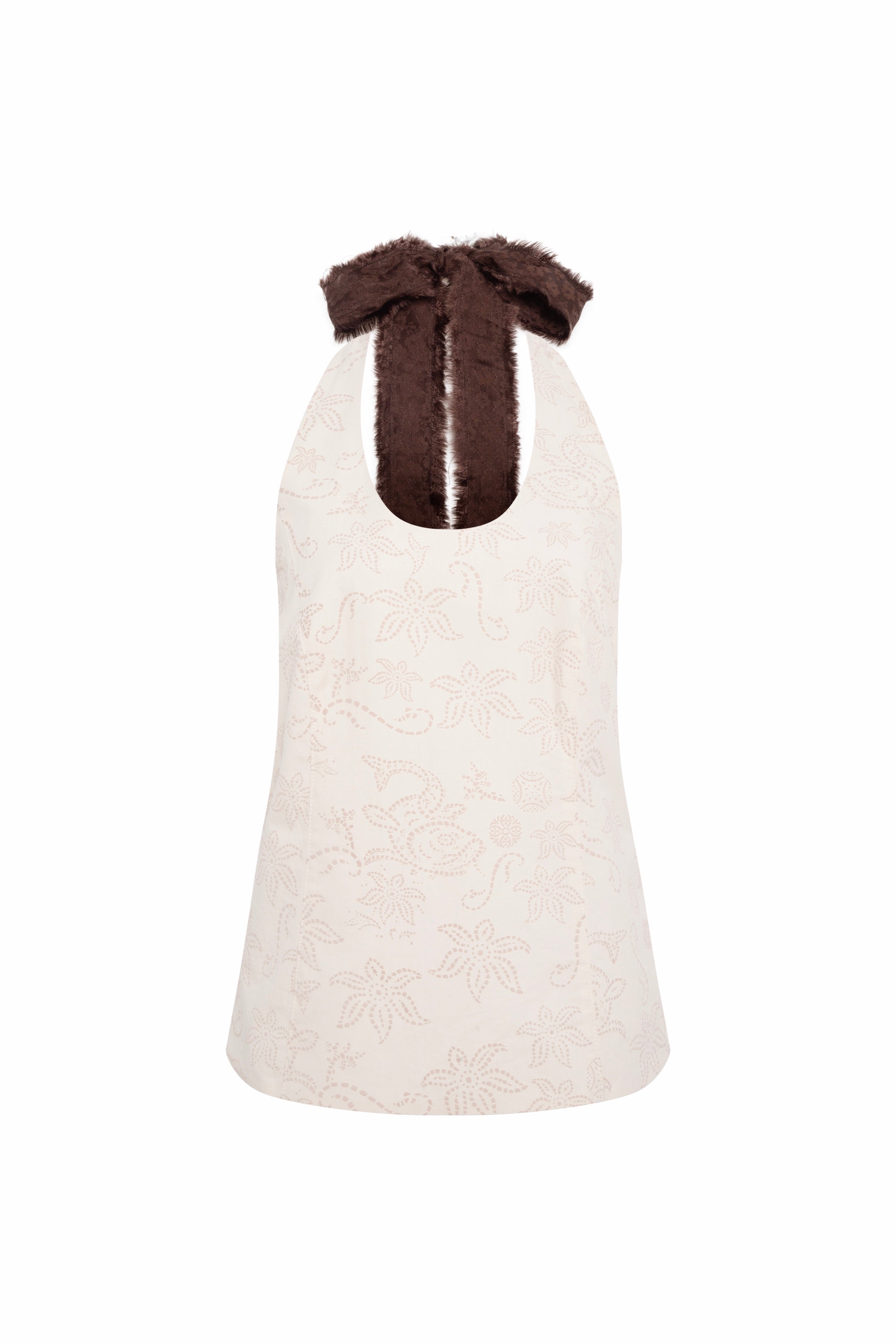 MIEL - Open-back textured halter neck top