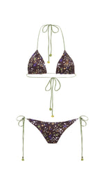 JUNIPER - Printed triangle bikini top