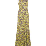 FENS - Floral print open-back mesh maxi dress