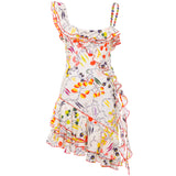 MIMIKA - Printed mini dress with ruffle detailing