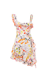 MIMIKA - Printed mini dress with ruffle detailing