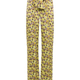MANOCE - Front tie satin wide-leg pants