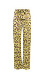 MANOCE - Front tie satin wide-leg pants