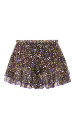 LINA - Floral print layered ruffle shorts