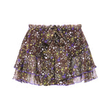 LINA - Floral print layered ruffle shorts