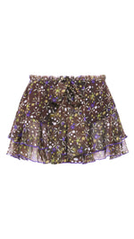 LINA - Floral print layered ruffle shorts