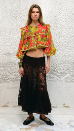 YUKA - Crochet lace midi skirt