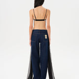 ZAYA - Embellished sequin top with a deep V neckline