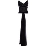 ZAYA - Embellished sequin top with a deep V neckline