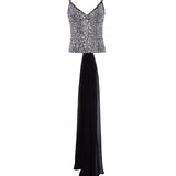 ZAYA - Embellished sequin top with a deep V neckline