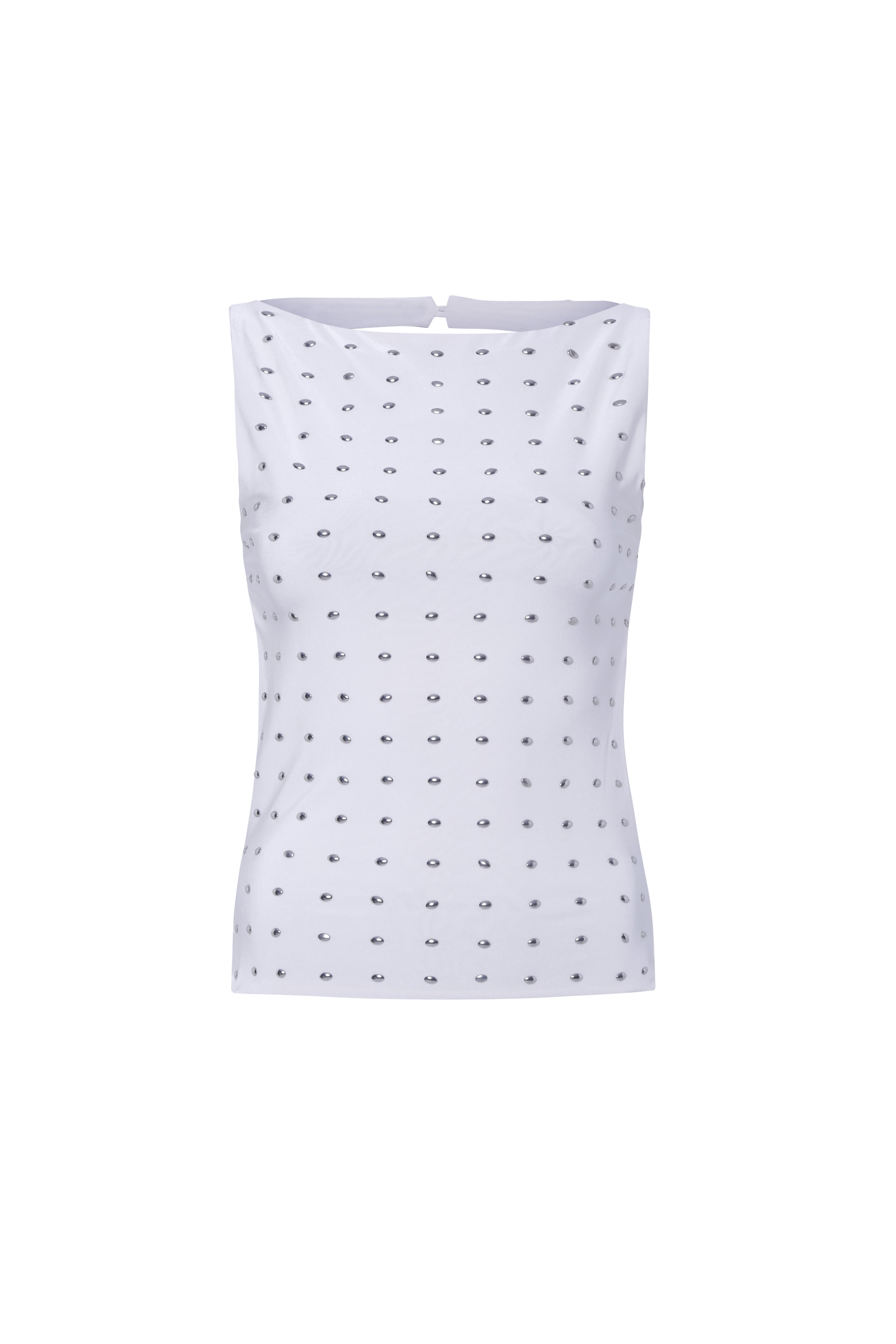 ZELNA - Fitted jersey top with stud details