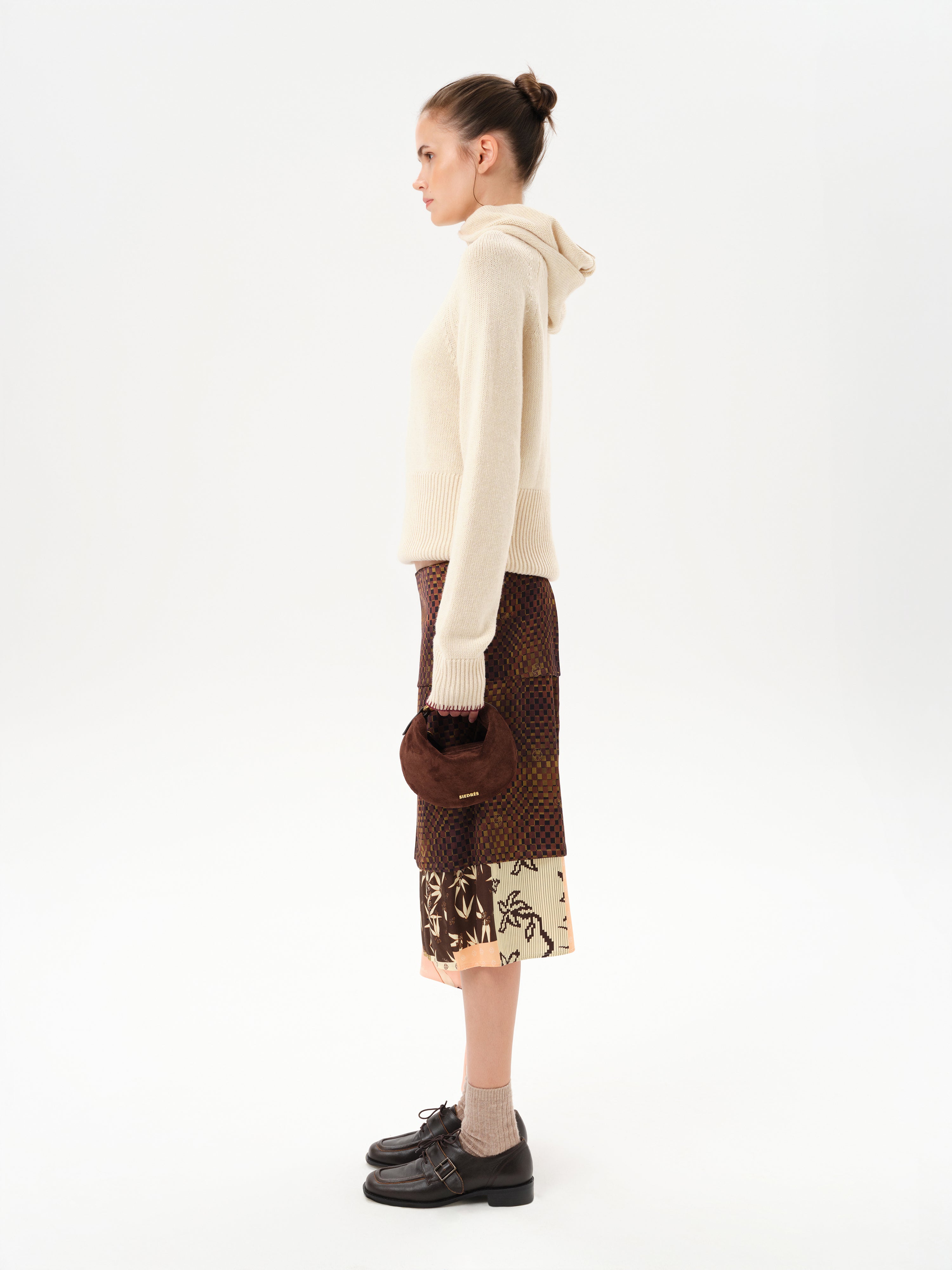 ZOE - Patchwork skirt with side tie