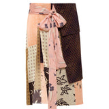 ZOE - Patchwork skirt with side tie