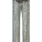 ALEXIUM - Sequined semi-sheer pants with mini shorts