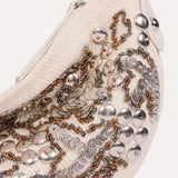 CHÉRIE SMALL - Canvas hobo bag with metal top handle