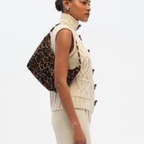 MINI GALIA - Leopard-print hair leather shoulder bag