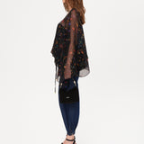 ERUS - Printed wide sleeve wrap top