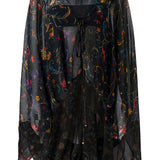 ERUS - Printed wide sleeve wrap top
