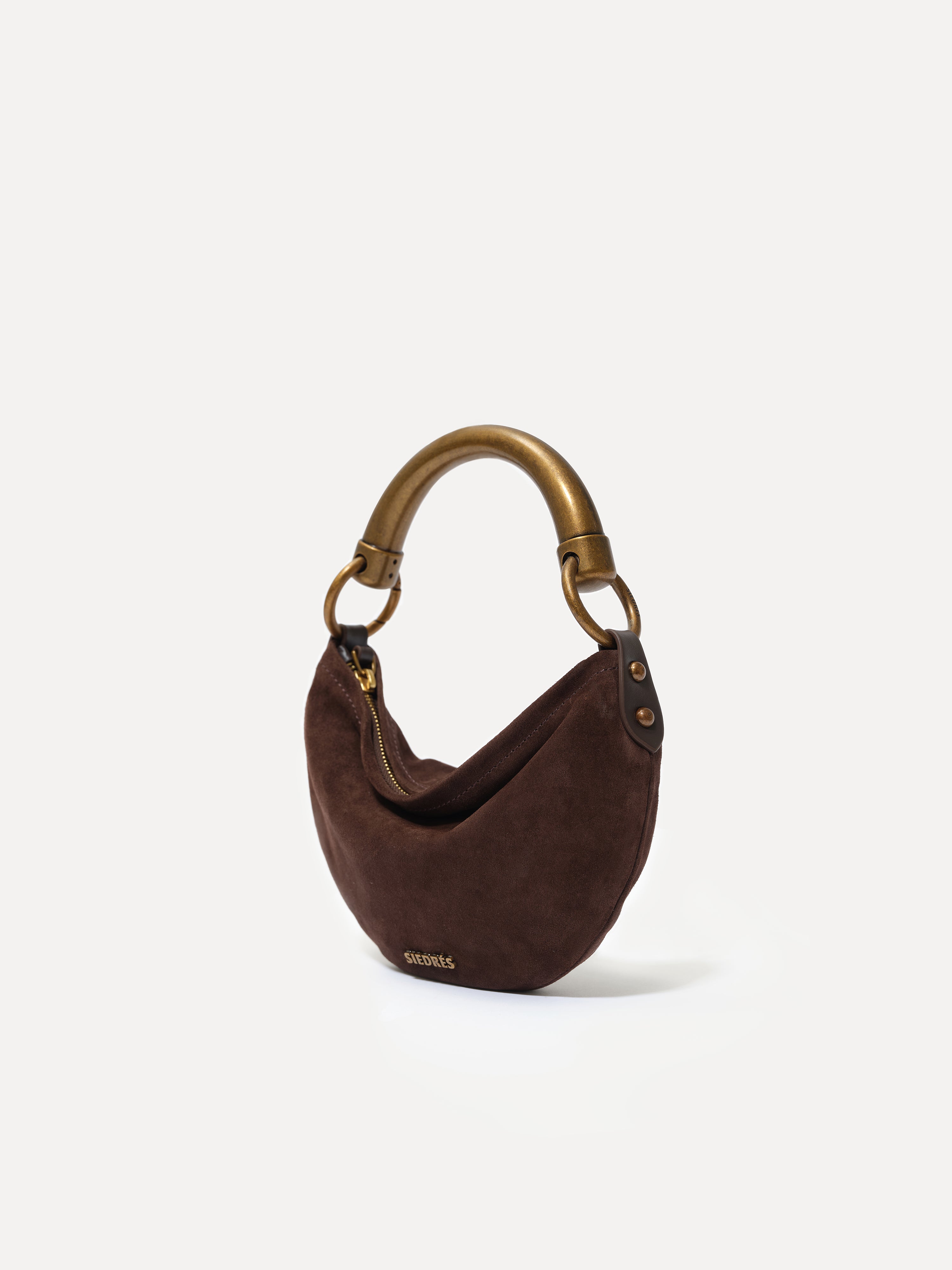 CHÉRIE SMALL - Mini hobo bag with metal top handle