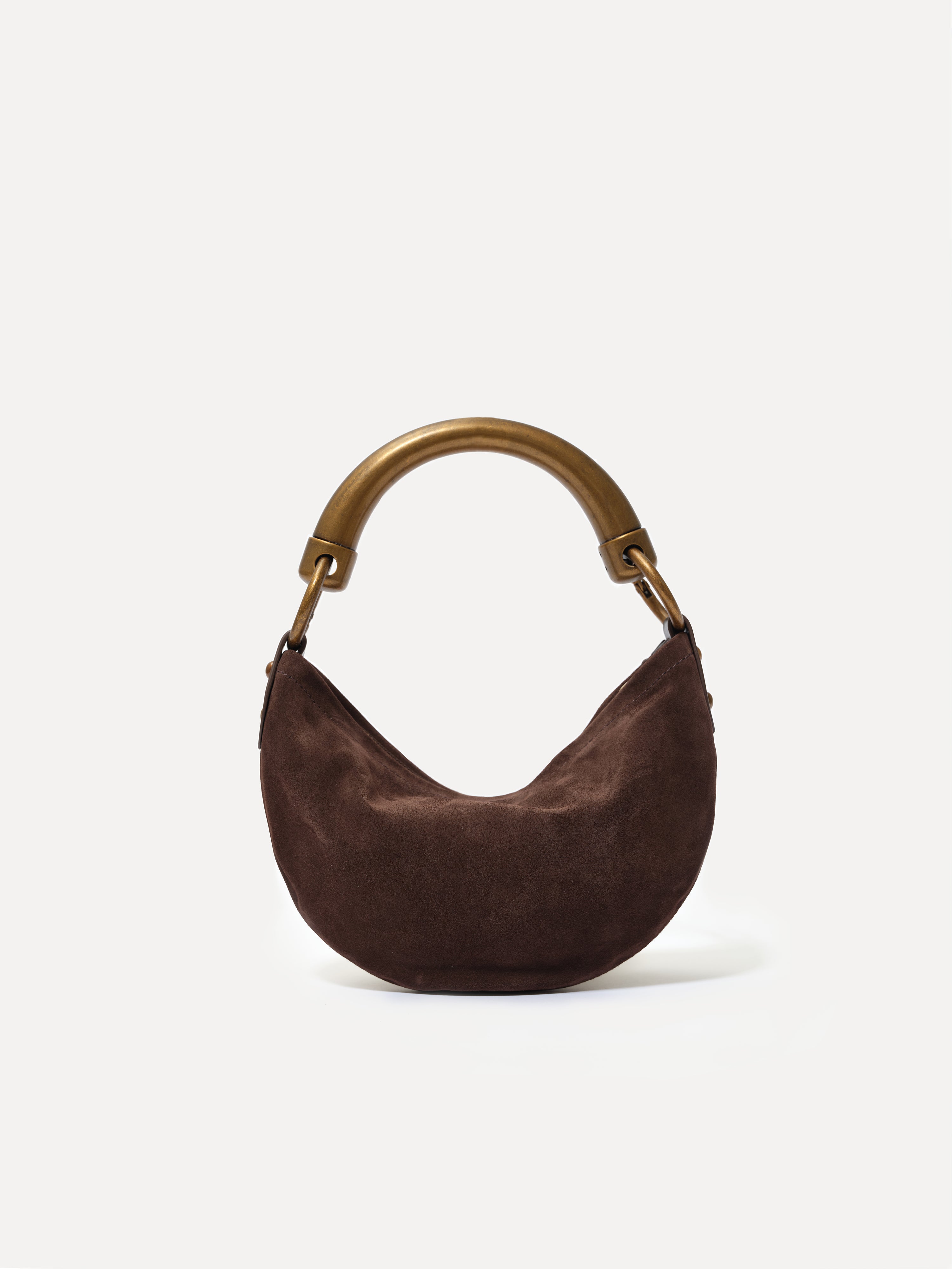 CHÉRIE SMALL - Mini hobo bag with metal top handle